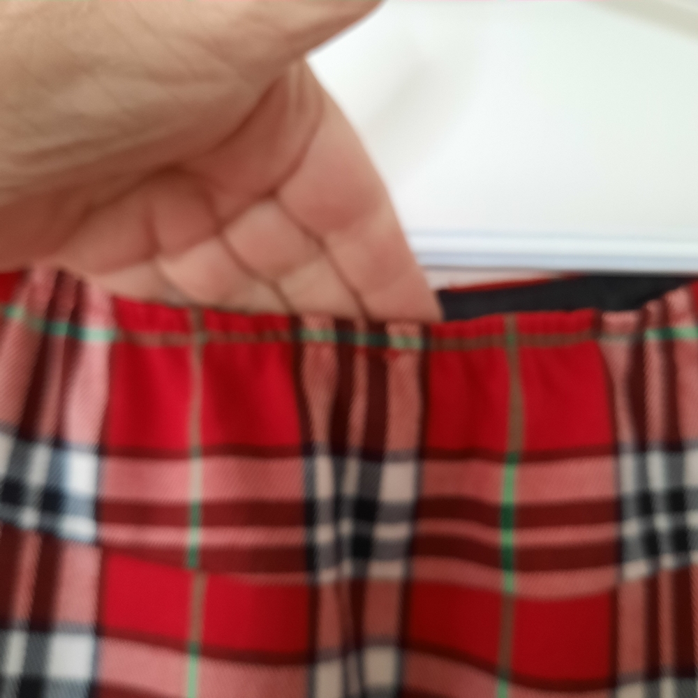 Hanna Anderson Red Plaid ALine Skirt Lined Womens Size Small Christmas Winter - Picture 8 of 15
